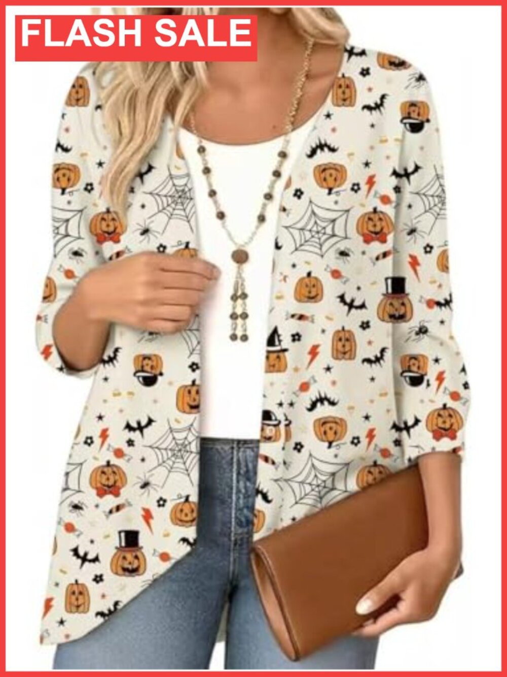 America Flag 3/4 Sleeve Cardigan Patriotic Kimono Cover Up Women's Tops